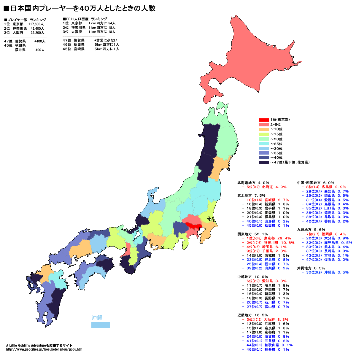 日本 人口 密度 ランキング